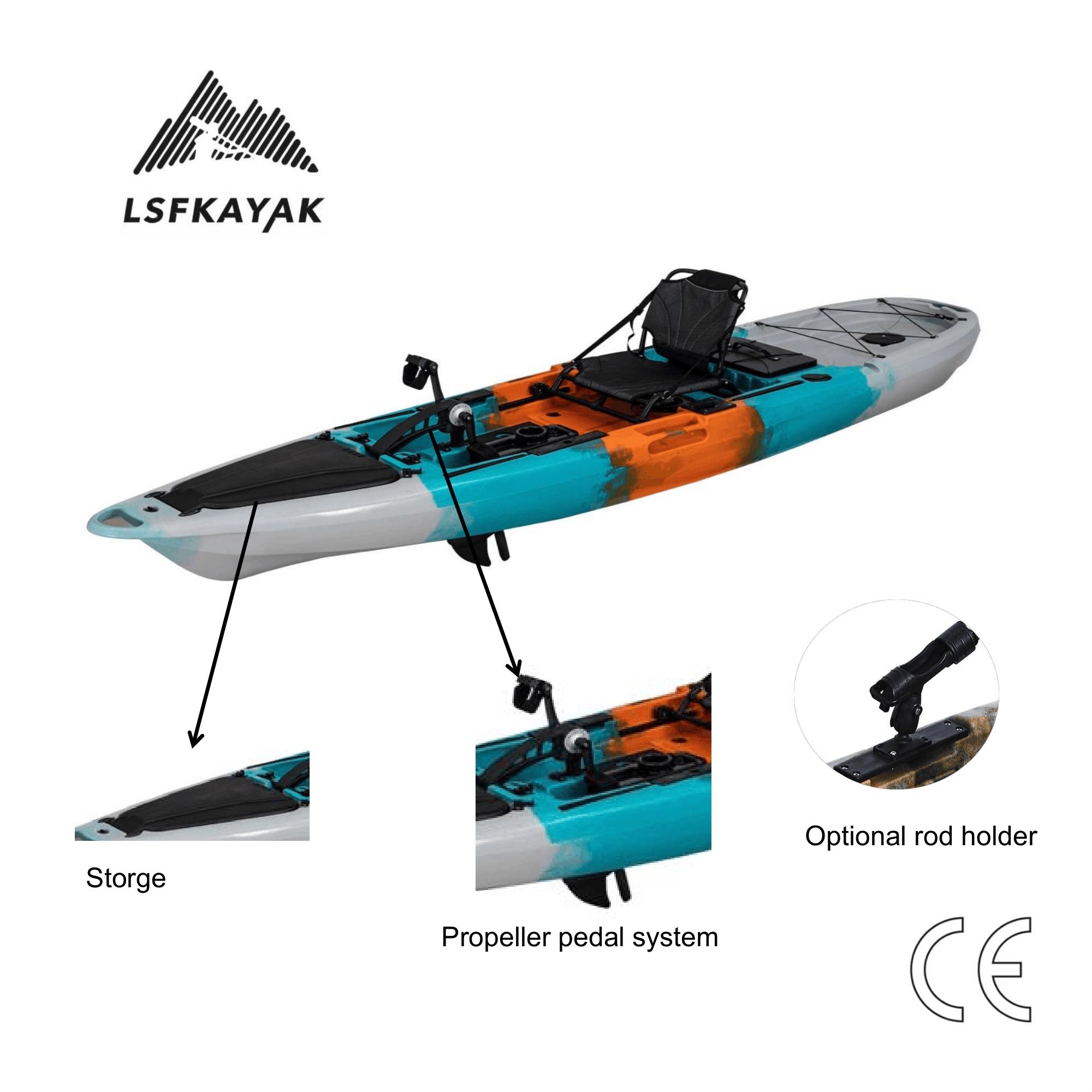Fishing Kayak Pedal Drive - Kayak Pancing Mirage Propel 12ft PRO